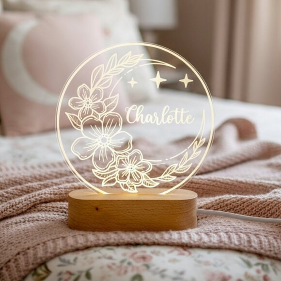 Flower Night Light – Personalized LED Lamp for Kids & Adults - Picture 8 of 8